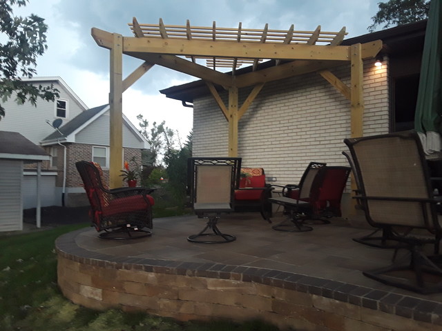 Belgard Paver Patio With Pergola By Downers Grove Il Patio And