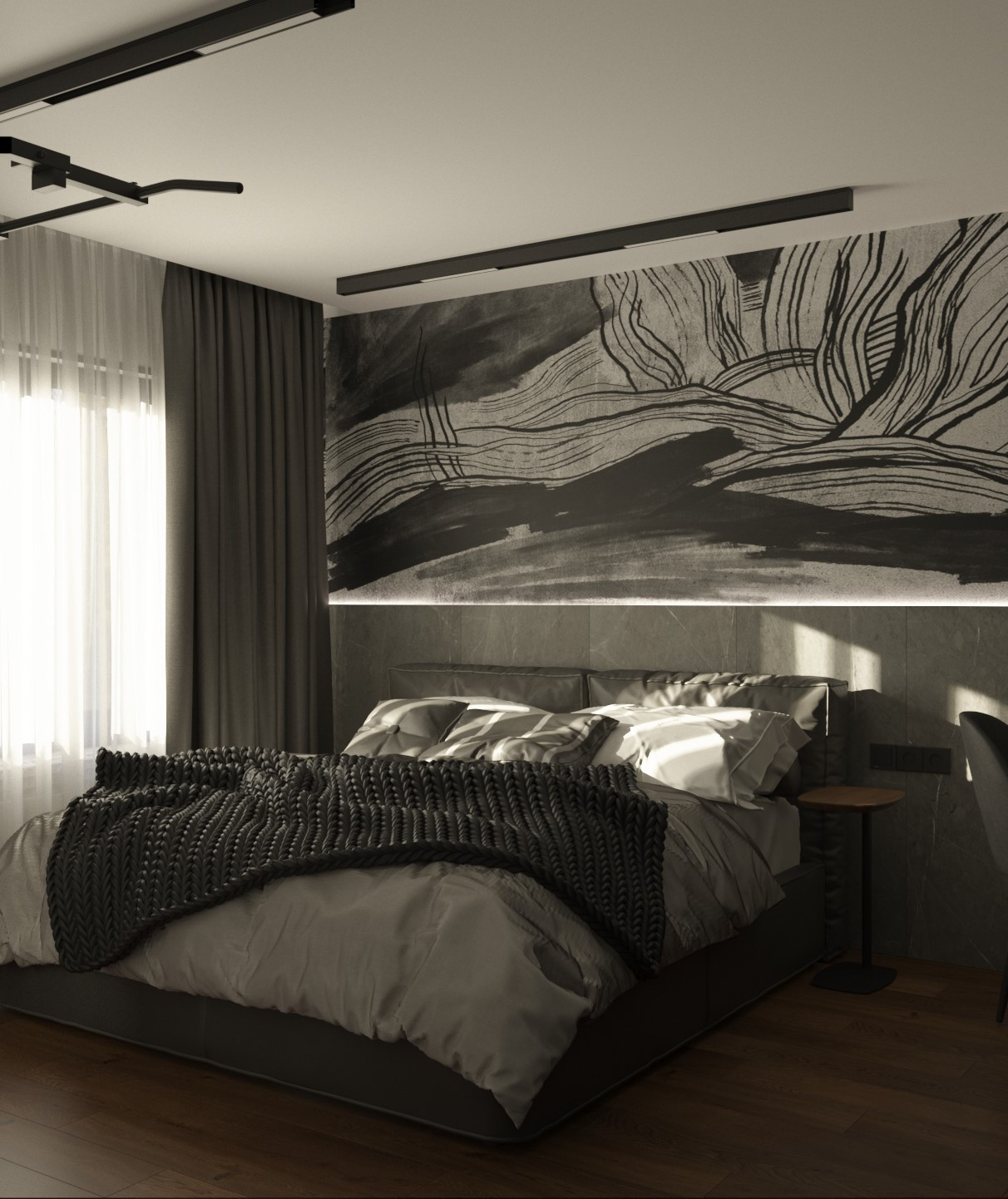 Квартира в Санкт-Петербурге в темных тонах