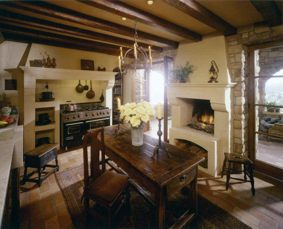 Mountain style kitchen photo in Orange County