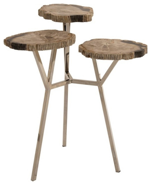 Petrified Wood Beverage Table 3 Tiered Contemporary Side Tables And End By Phillips Collection - Phillips Collection Petrified Wood Side Table Petrified Wood Beverage Table 3 Tiered Contemporary Side Tables And End By Phillips Collection - Phillips Collection Petrified Wood Side Table