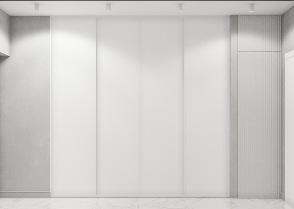 Квартира с современной гостиной с отсылками к ар-деко. Проект 2022 года