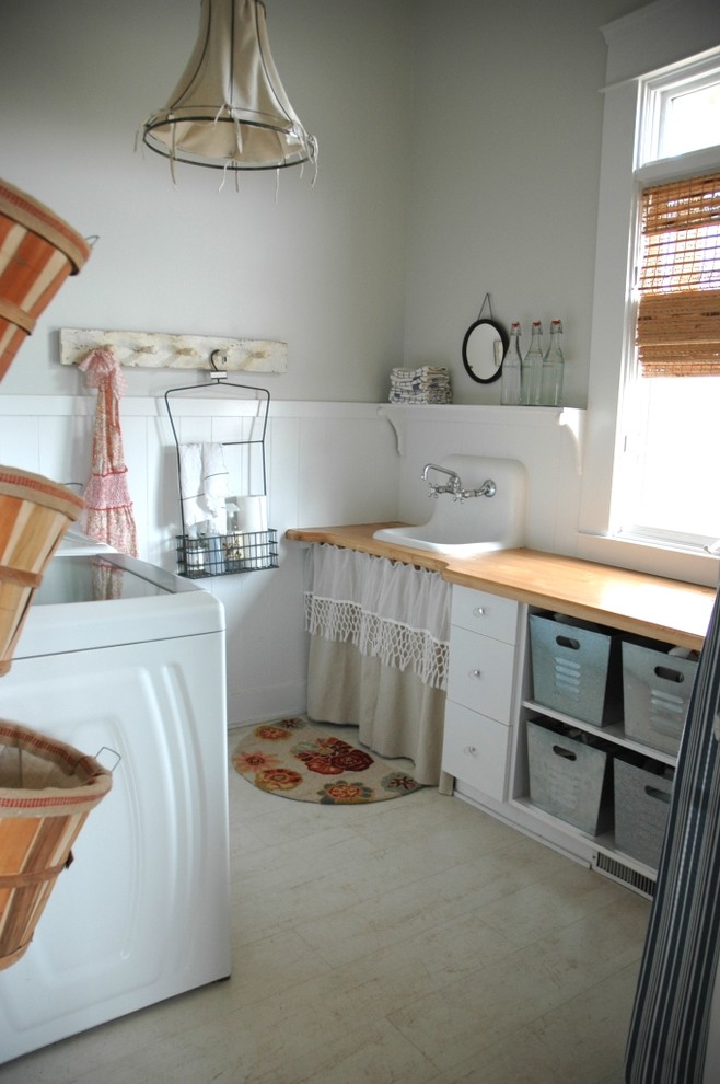 Eclectic laundry room in Other.