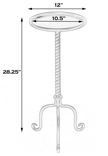 Butler Alma Metal Pedestal Table - Traditional - Side Tables And End ...