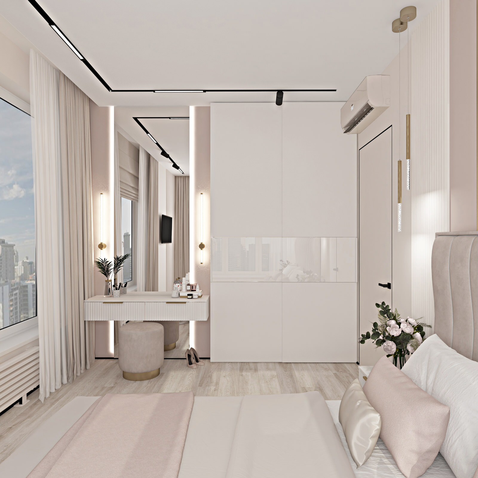 Пространство для семьи с двумя детьми. Москва, ЖК Западный порт