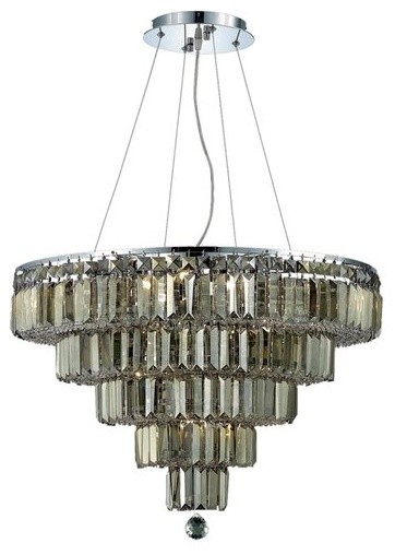 Elegant Lighting 2036d26c Gt Maxim 14 Light Five Tier Crystal Chandelier Elegant Lighting 2036d26c Gt Maxim 14 Light Five Tier Crystal Chandelier