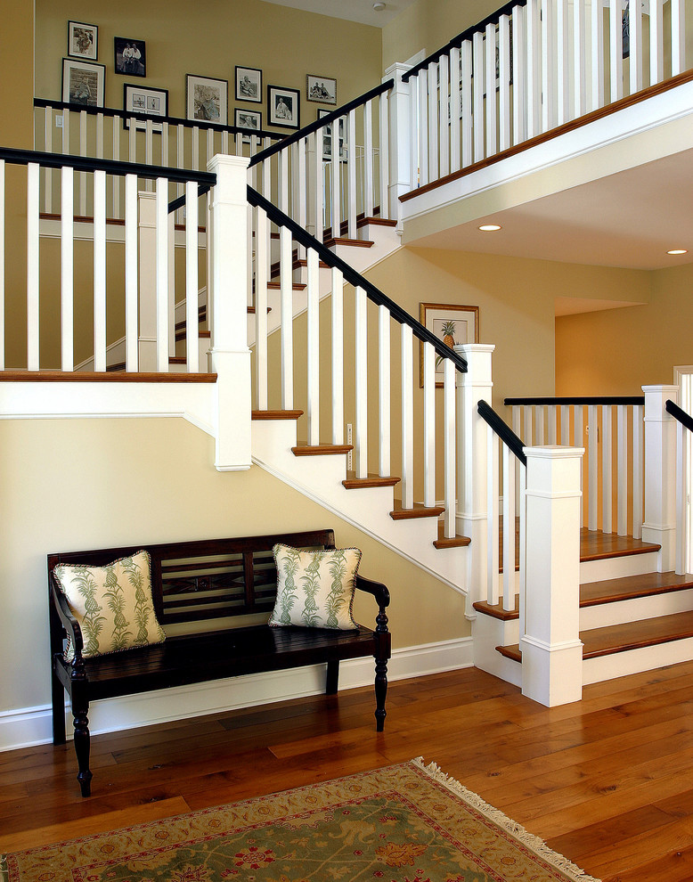 This is an example of a traditional staircase in Orange County.