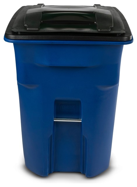 Two Wheel Trash Can blue Lid Kit For 96 Gal