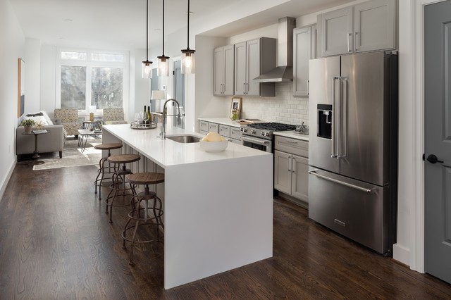 Modern Flats at Upshur contemporary-kitchen