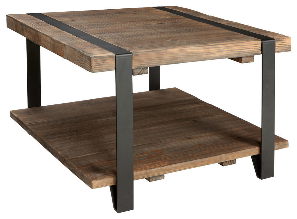 Modesto 27 Reclaimed Wood Square, Reclaimed Wood Square Coffee Table With Storage