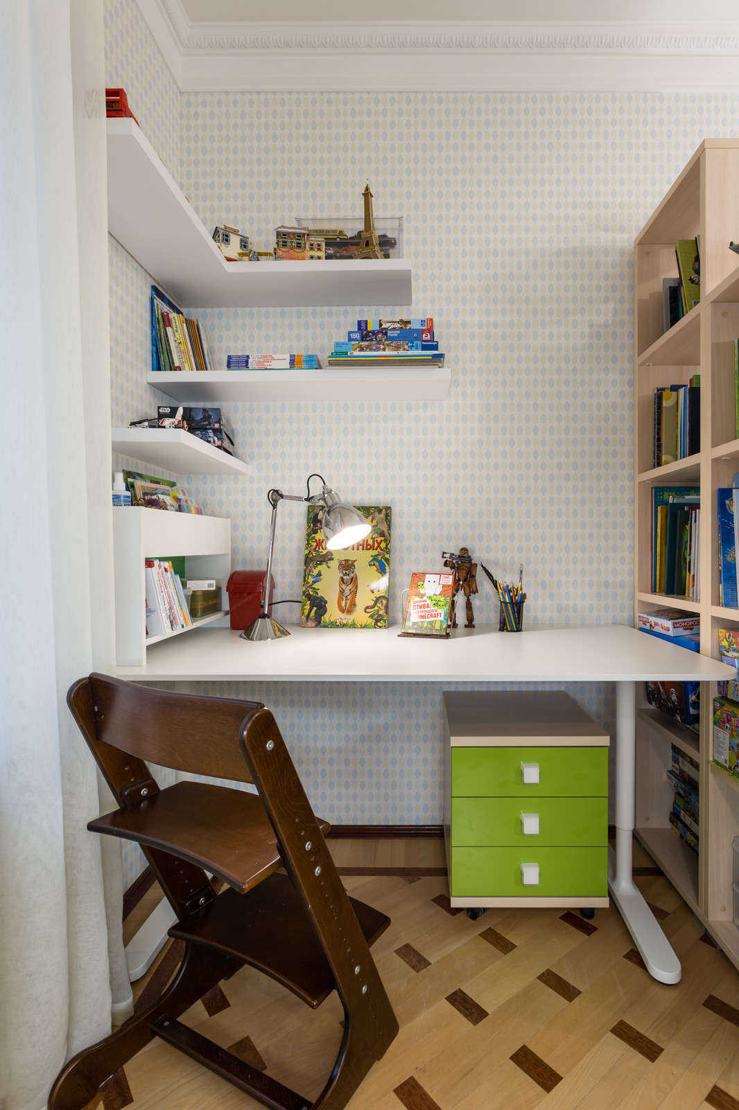 Зелёная детская комната