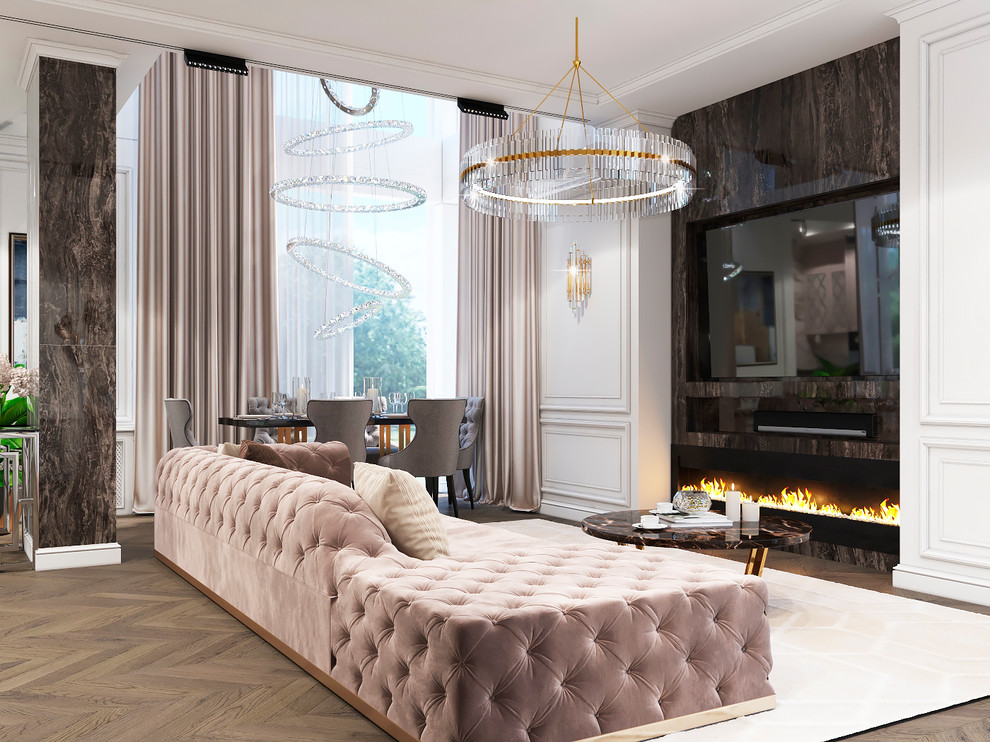 Интерьер гостиной в з.п. Бавария от Унистрой