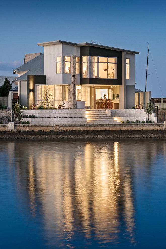 This is an example of a contemporary two-storey house exterior in Perth.