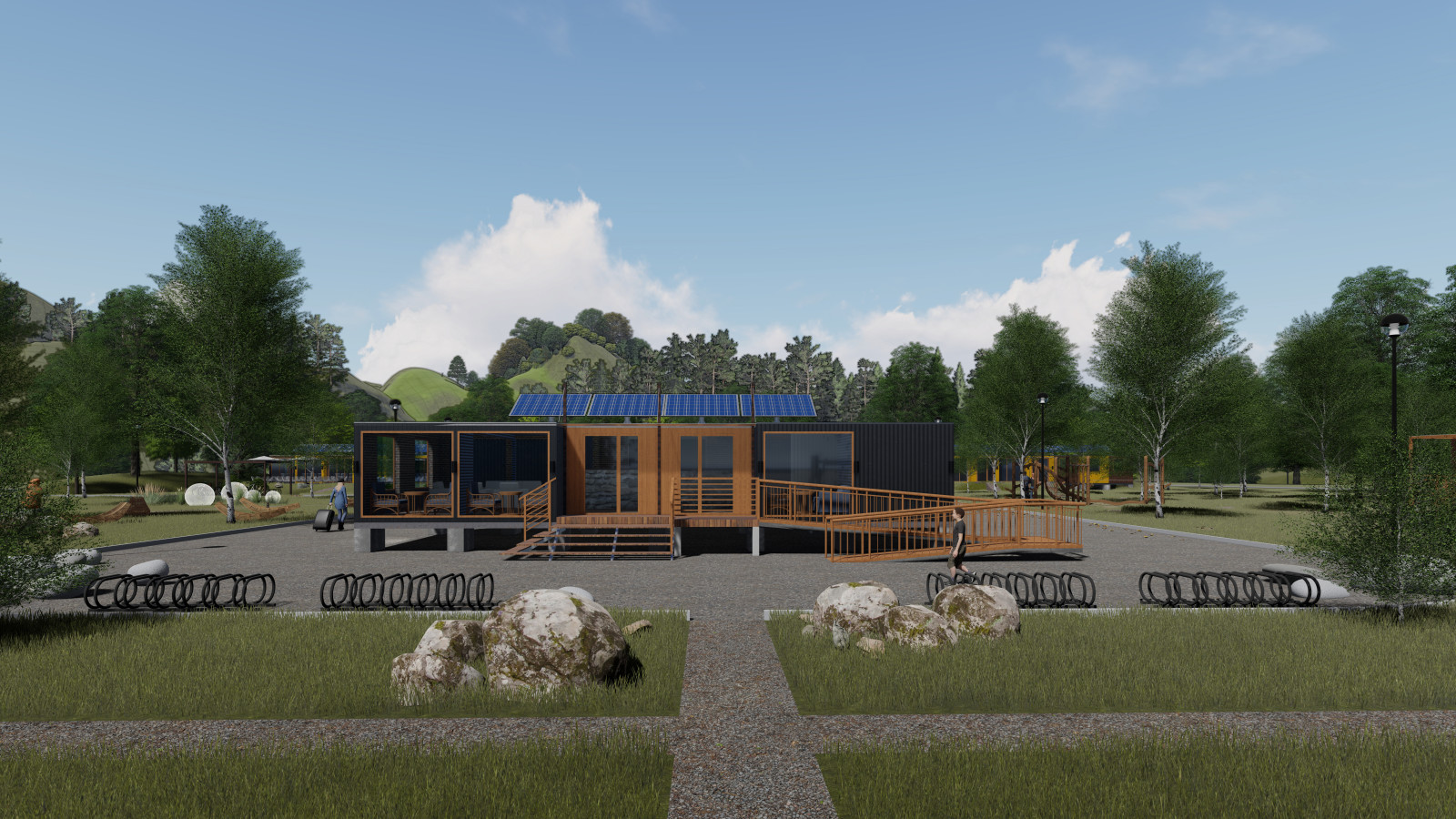 База отдыха из морских контейнеров на мысе Лазарева