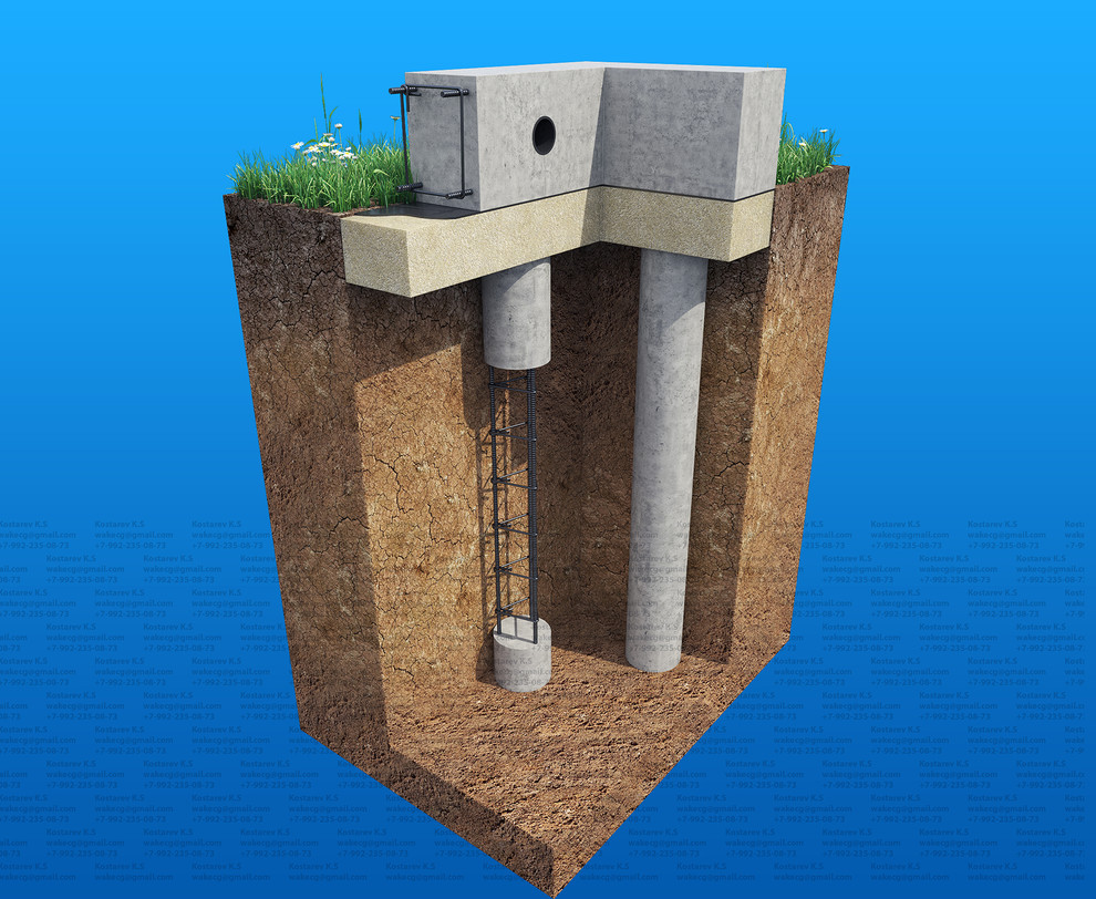 Иллюстрации - Строение фундамента\ типы фундамента