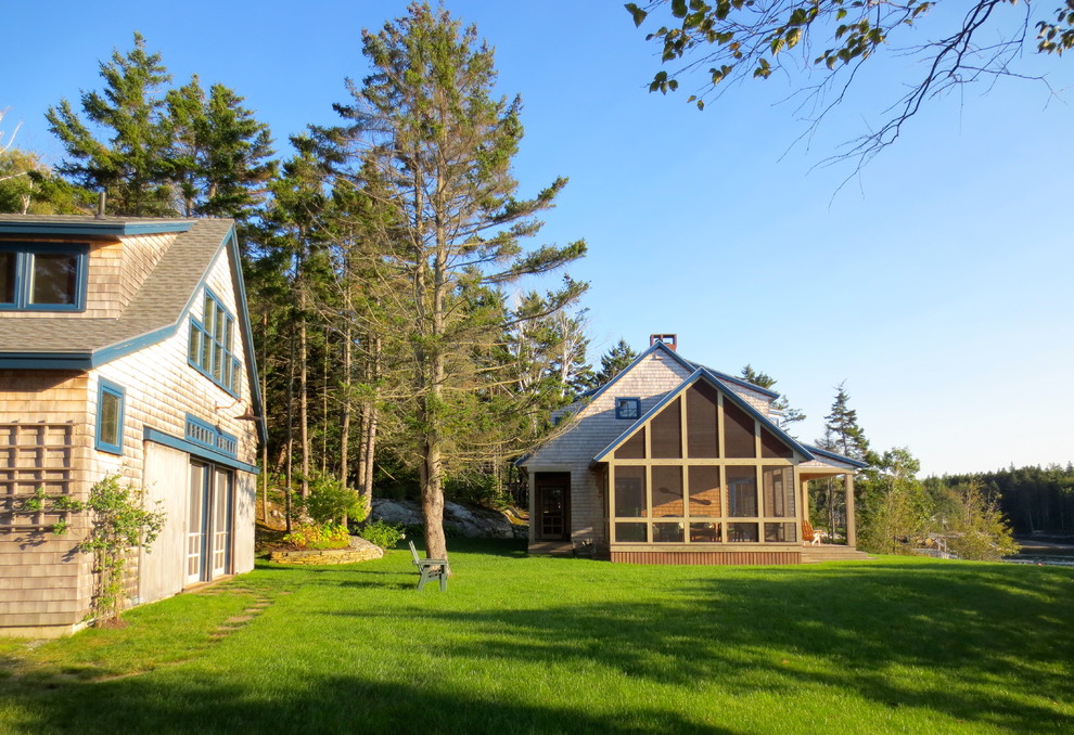 Contemporary, But Classic, Maine Oceanfront Home Beach Style