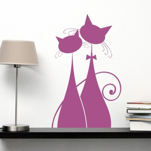 Adesivi murali gatti in love moderno milano di stickers murali Wall stickers gatti