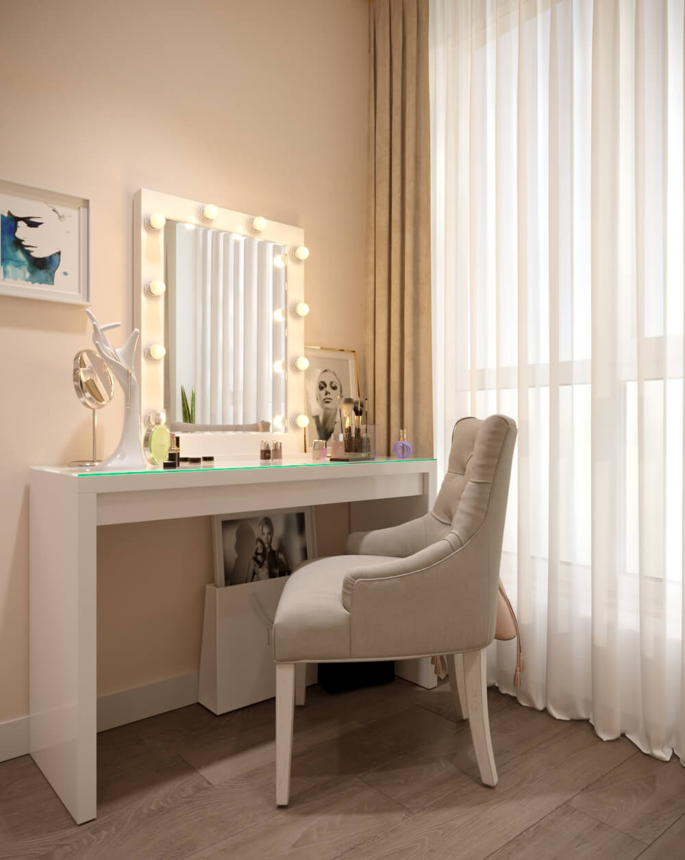 Дизайн-проект трехкомнатной квартиры в бежевых оттенках