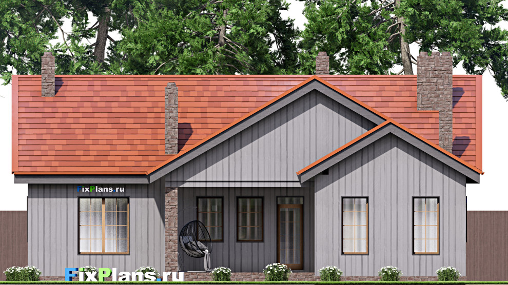 Проект одноэтажного дома 18х14м S157м2 F-16739