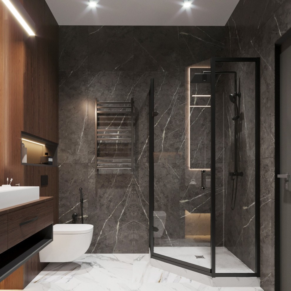 Квартира в современном стиле с кофейными оттенками