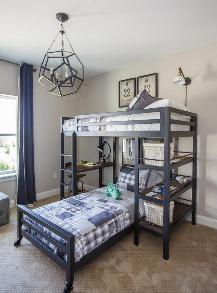 This is an example of a transitional kids' room in Jacksonville.