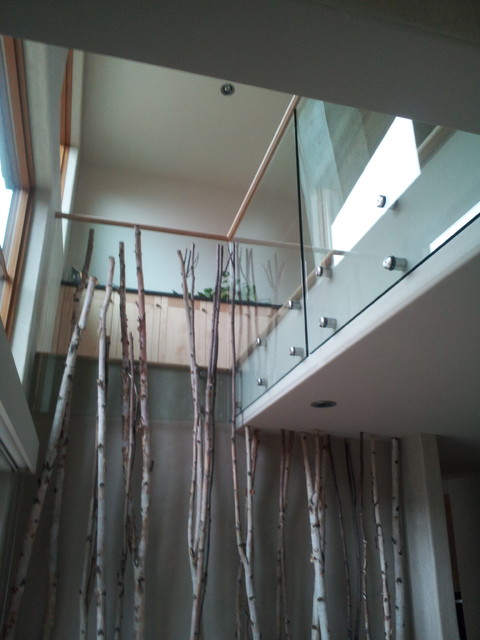 Glass Hand Railing modern-treppen