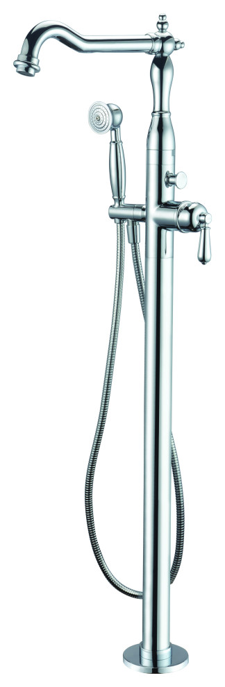 AB2553-PC Polished Chrome Free Standing Floor Mounted Bath Tub Filler