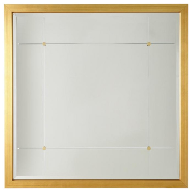 Beaumont Square Gold Leaf Mirror Contemporary Wall Mirrors by
