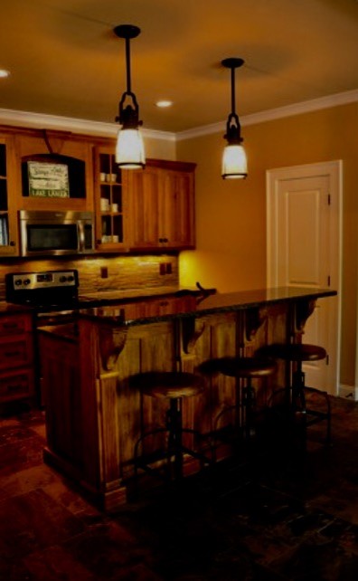 Example of a transitional home design design in Chicago