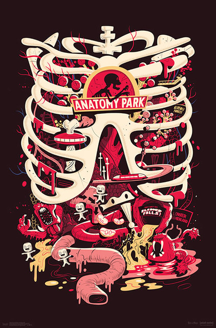 Rick and Morty Anatomy Park Poster, Unframed Version