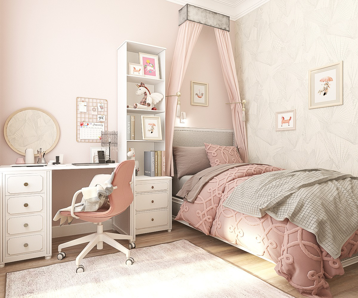 Дизайн-проект спальни для девочки