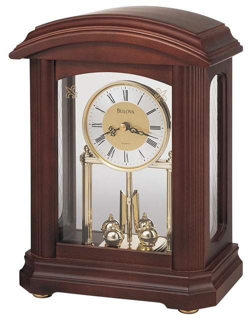 Bulova Nordale Mantel Clock Traditional Desk And Mantel Clocks by