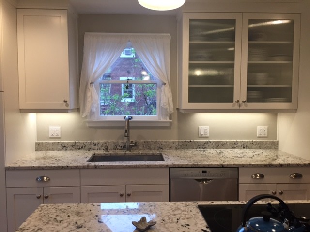 Inspiration for a transitional kitchen remodel in New York