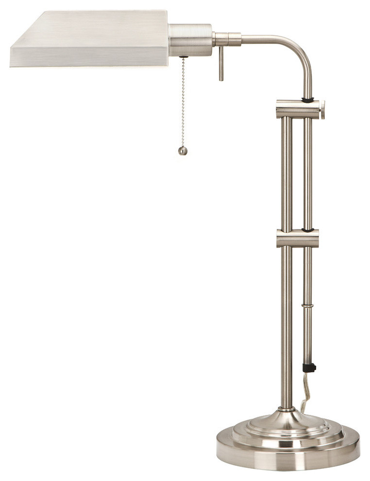 Pharmacy Table Lamp With Adjustable Pole Transitional Desk Lamps