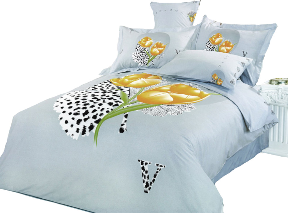 Le Vele Hayat, 6PC Duvet Cover Sheet Set Bed in a Bag, Full/Queen LE59Q -  Contemporary - Duvet Covers And Duvet Sets - by Dolce Mela Bedding | Houzz