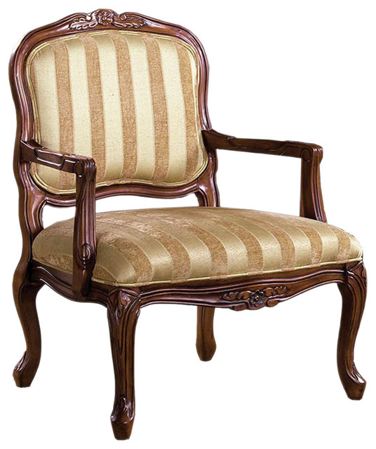 Benzara BM131907 Burnaby Traditional Occasional Chair, Antique Oak