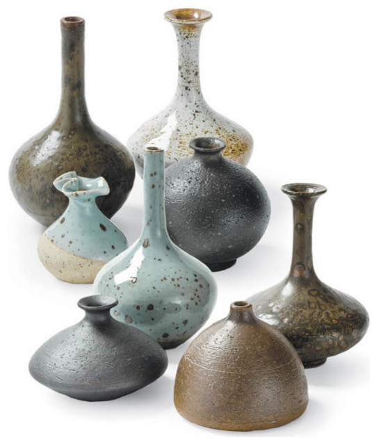 Porcelain Bud Vases, Set of 8