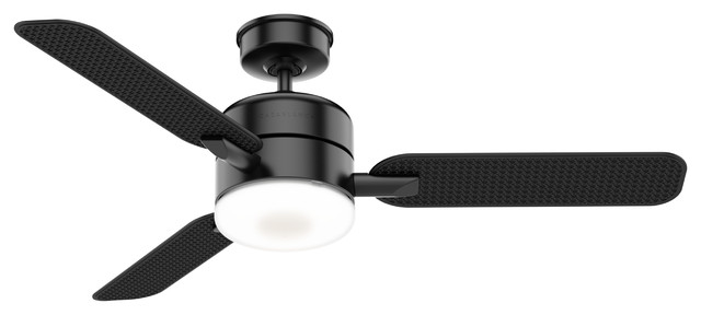 Casablanca 54 Paume Ceiling Fan With Light Kit Wall Control Matte Black