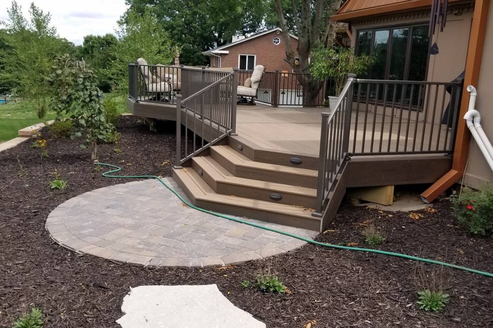 Example of a large backyard deck design with no cover