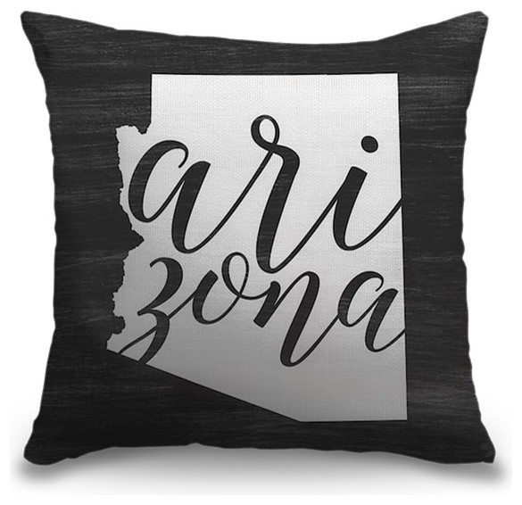 "Home State Typography - Arizona" Pillow 16"x16"