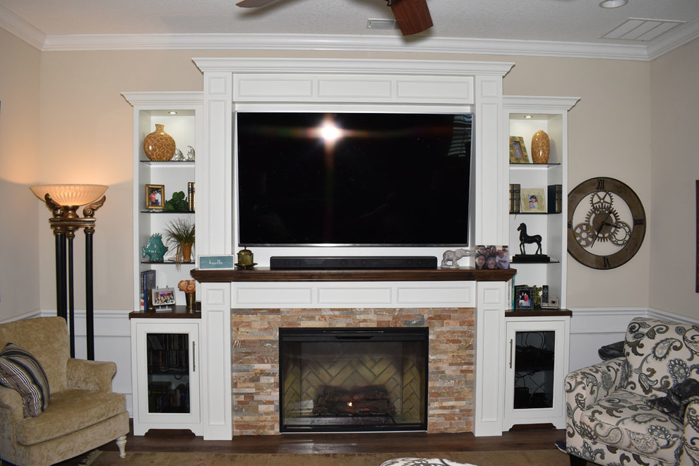 Fireplace Surround and Entertainment Center Traditional Living Room