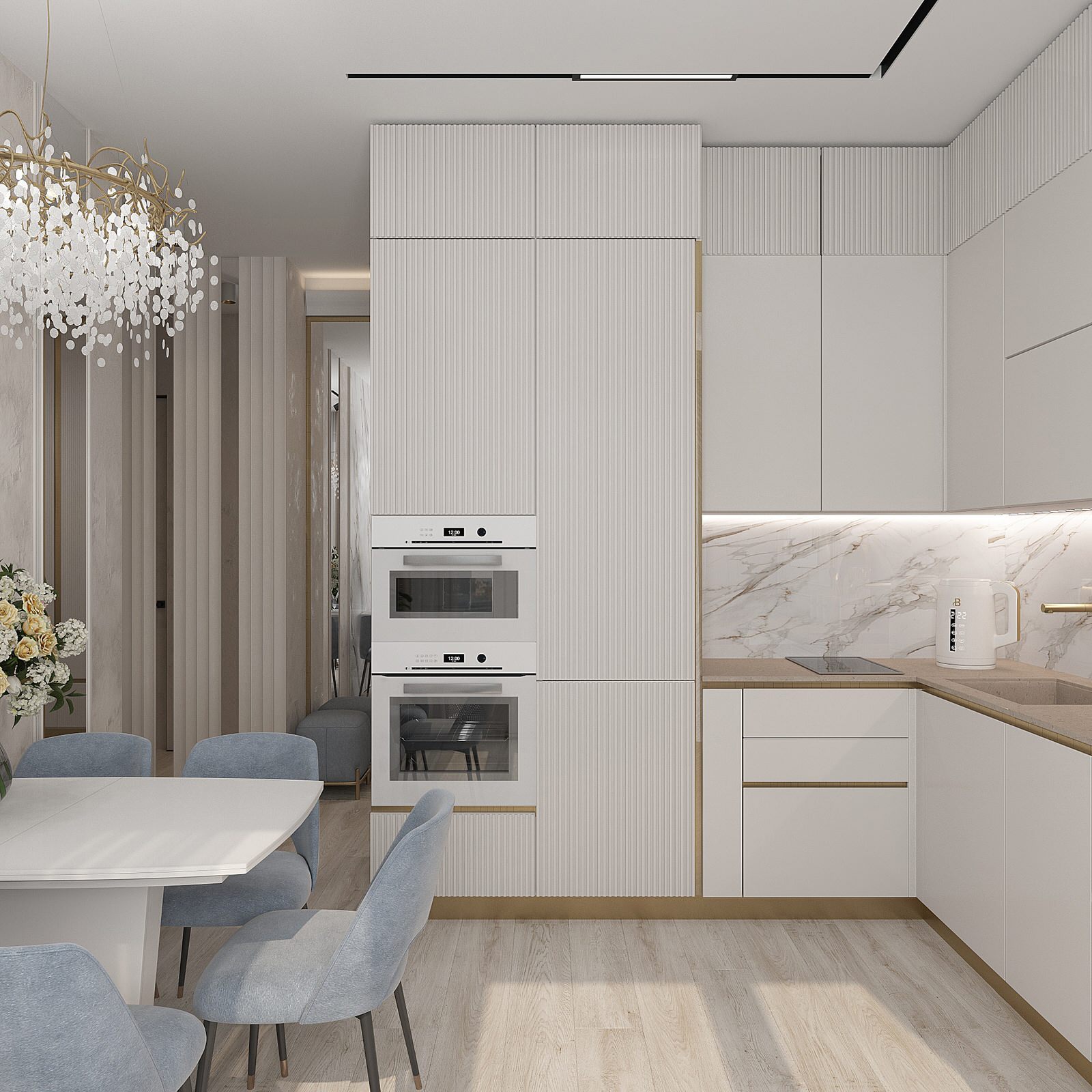 Пространство для семьи с двумя детьми. Москва, ЖК Западный порт