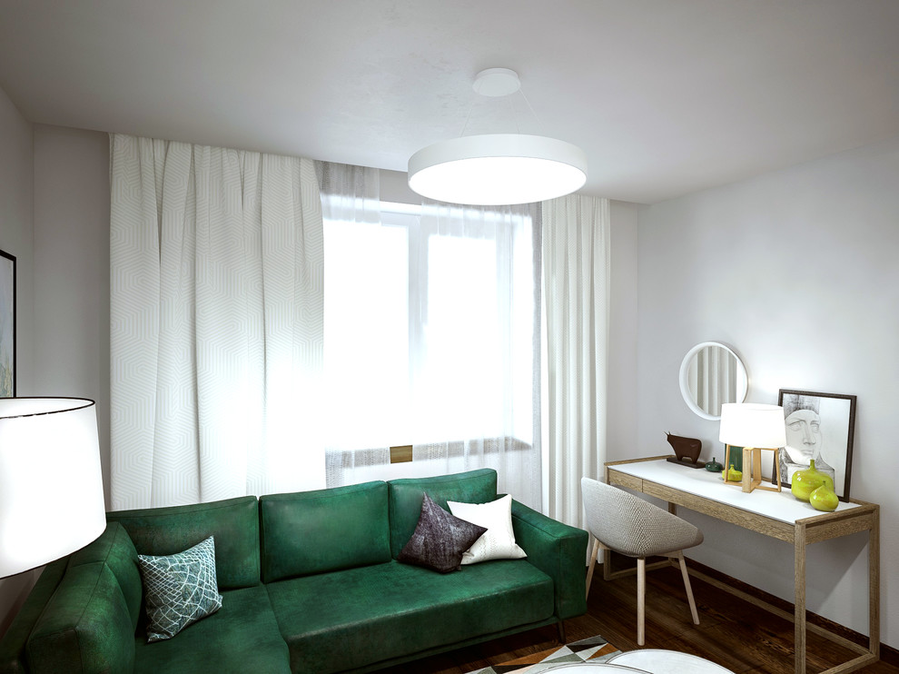 Минималистичная двухкомнатная квартира со светлыми стенами