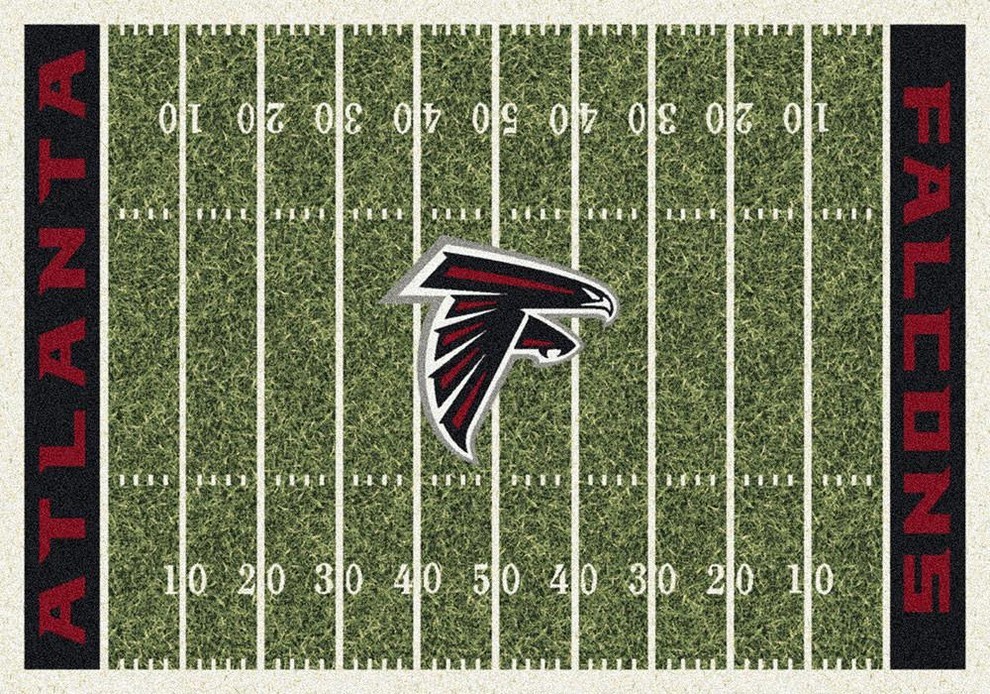 Atlanta Falcons NFL Football Field Rug, 5'4"x7'8"