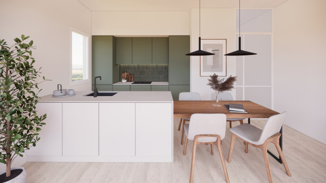 Interiorismo Cocina en 3D modern-kueche