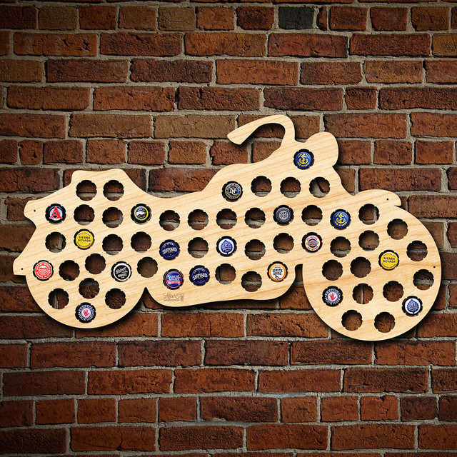 Easy Rider Motorcycle Beer Cap Map - Contemporary - Wall Accents - by ...
