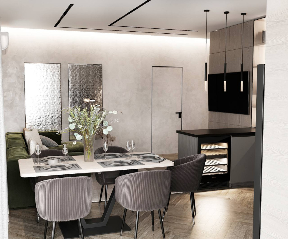 ДИЗАЙН ПРОЕКТ С ОЛИВКОВЫМИ ОТТЕНКАМИ