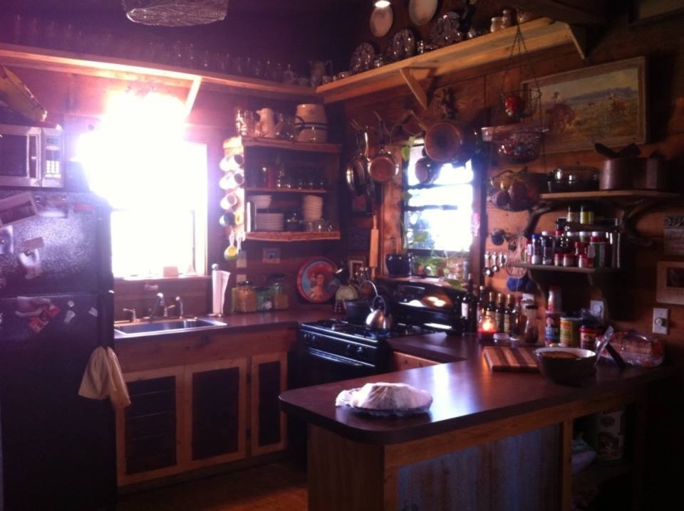 Kitchen - rustic kitchen idea in Austin