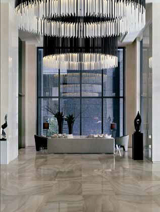 Example of a transitional home design design in New York