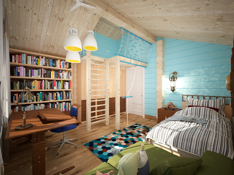 Дом в стиле прованс с акцентами русского стиля