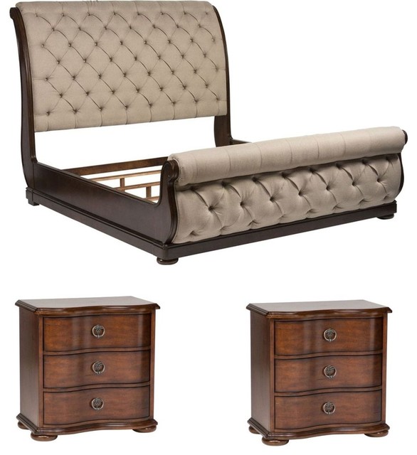 Liberty Furniture Cotswold 3 Piece Upholstered Sleigh Bedroom Set Liberty Furniture Cotswold 3 Piece Upholstered Sleigh Bedroom Set King